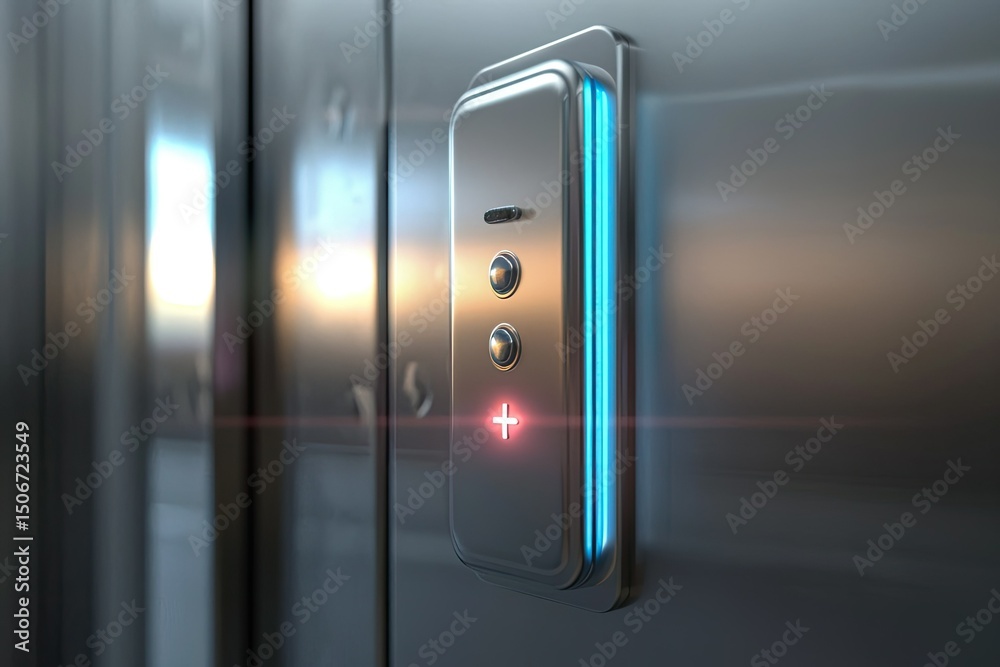 Slide Switch and Touch Button, Science and Technology, 3D RenderingHigh ...