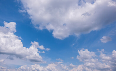 Wall Mural - clear blue sky background,clouds with background, blue sky background with tiny clouds. white fluffy