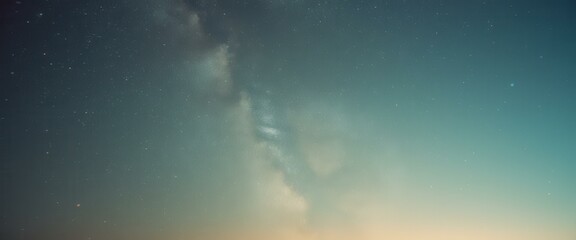 Poster - Ethereal Milky Way Ascending Through Softly Lit Sky at Dusk