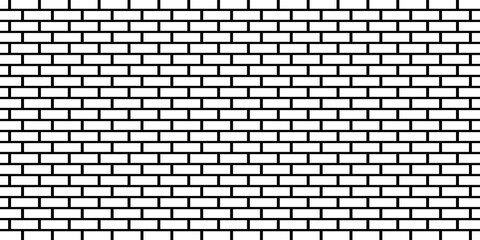 Poster - Brickwork illustration. Black and white brick texture. Brick wall pattern design.