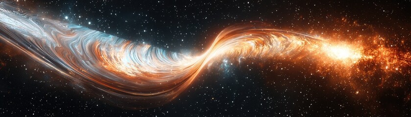 Poster - Stunning Galactic Swirl with Bright Starfield and Cosmic Details