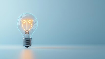 Poster - A visually striking 3D rendered image depicting a modern futuristic looking lightbulb emitting a bright luminous glow against a minimalist backdrop showcasing innovative design and technology
