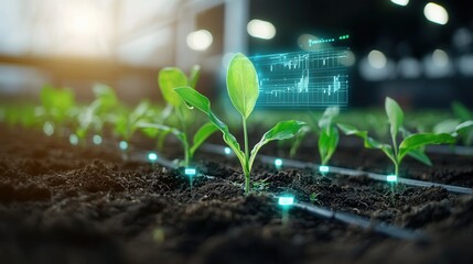Poster - innovative precision agriculture system with advanced sensor technology monitoring the growth of you