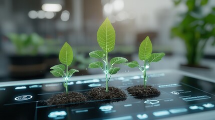 Poster - this image represents a modern smart farming ecosystem where digital technologies are integrated to 
