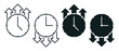 © YoGinta - Uptime and downtime icon, Clock with arrow up and arrow down sign. Illustration vector