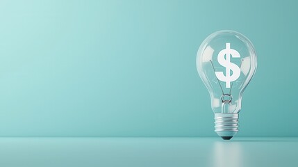 Poster - A captivating 3D lightbulb symbol radiating with energy and potential representing innovative ideas financial growth and business success