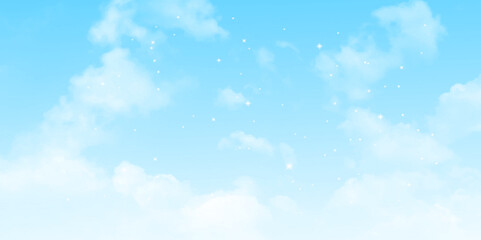 Aufkleber - Blue sky and clouds for background. Vector design.