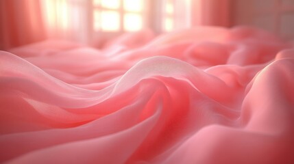 soft pink fabric drape