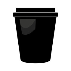 Poster - Coffee cup logo icon minimalist silhouette black vector