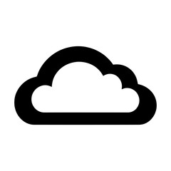 Poster - Cloud symbol simple black vector