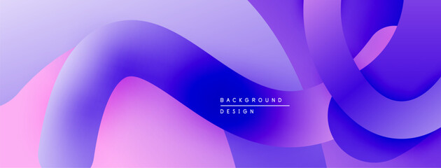 Aufkleber - Abstract fluid shapes blend purple, pink, blue hues. Modern design creates dynamic visual flow. Smooth gradients offer soft texture.