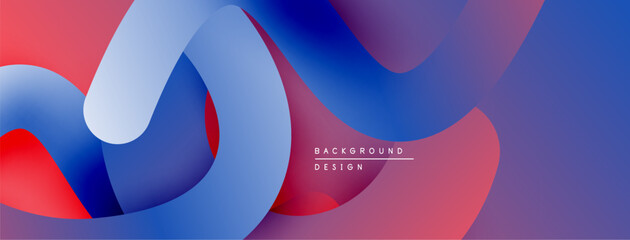 Aufkleber - Abstract fluid shapes, vibrant colors blend. Modern design, smooth gradients create dynamic composition. Background texture, visual harmony.