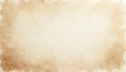 Poster - Beige watercolor texture background. Old paper with brown stains. Subtle paper pattern for art design. Antique grunge, vintage look. Light ivory and neutral colors.