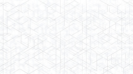 幾何学模様が連なる白背景のラインパターン
