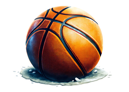 basketball ball isolated on white background PNG 