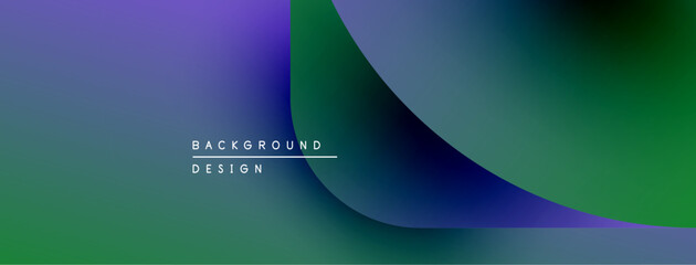 Fototapete - Abstract gradient background. Blue, green hues blend smoothly. Minimalist design features text background design. Simple, modern aesthetic.