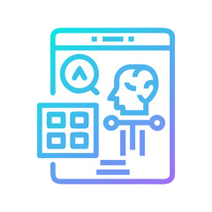 Poster - AI interface on mobile device showcasing data analysis capabilities