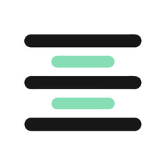 Poster - Modern navigation symbol or menu icon on White backdrop