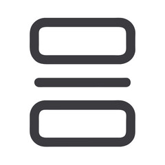 Poster - Grey rectangles balanced on a White Background abstraction design