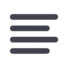 Poster - Abstract Menu Icon in Dark Gray on White Background
