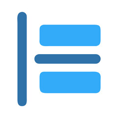 Poster - Blue sidebar navigation menu icon on a White Background