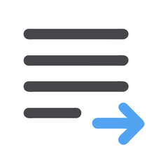 Poster - Dark list icon with arrow pointing right direction