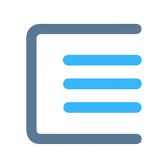 Poster - Menu button or hamburger icon on White Background