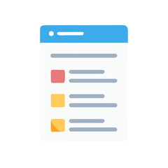 Poster - Minimalist list interface design with muted colors on dark background