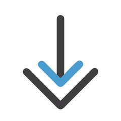 Poster - Down arrow icon on White Background, direction or navigation