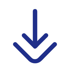 Poster - Blue Arrow Icon Pointing Down on a White Background