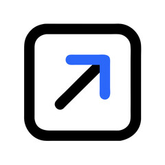 Poster - Abstract blue L-shaped figure against a stark White Background