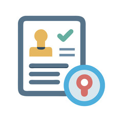 Poster - Secured personal data document with user identification confirmation