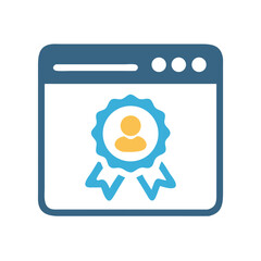 Poster - Webpage showing a user badge for profile validation