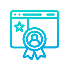 Poster - Quality website service awards seal illustration on White Background