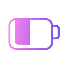 Poster - Low battery icon, technology symbol on dark backdrop
