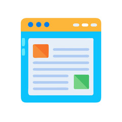 Poster - Computer screen with data blocks in a clean design