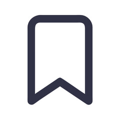 Poster - Dark mode bookmark icon on simple White Background
