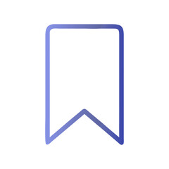 Poster - Minimalist purple bookmark icon on a White Background illustration