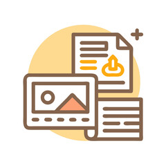 Poster - Data upload process illustrated by vector files and screen