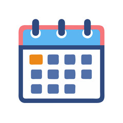 Poster - Stylized calendar icon illustration with event marked on date