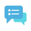 © Xihan - Simple light blue flat message icon on White Background