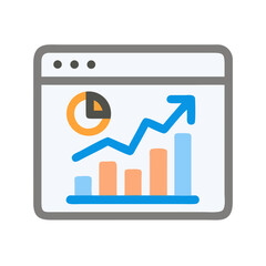Poster - simple business analytics dashboard with graphs, pie chart