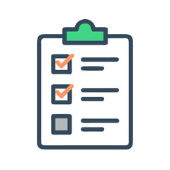 Poster - Clipboard checklist with checkmarks for task management and planning