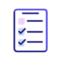 Poster - Stylized checklist illustration with checkboxes and lines on White Background