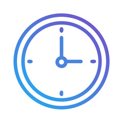 Poster - Gradient Clock Icon Illustrating Time Management and Deadlines