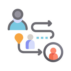Poster - Workflow diagram showing stages with people and pathways