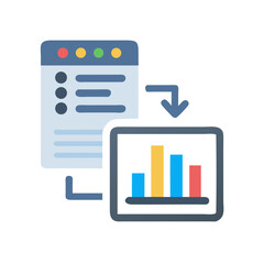 Poster - Data analysis icon representing report conversion and visualization