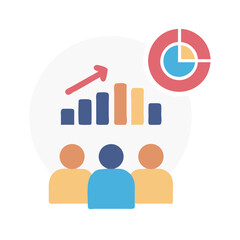 Poster - team achieving growth using statistical analysis for business strategy