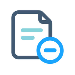 Poster - Remove document icon for user interface flat design