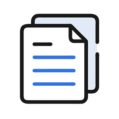 Poster - Simple flat design document icon on White Background